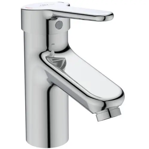 Waschtischarmatur aus Chrom von Ideal Standard mit einem Hebel und einem abgerundeten Auslauf, geeignet für moderne Badezimmeranwendungen.